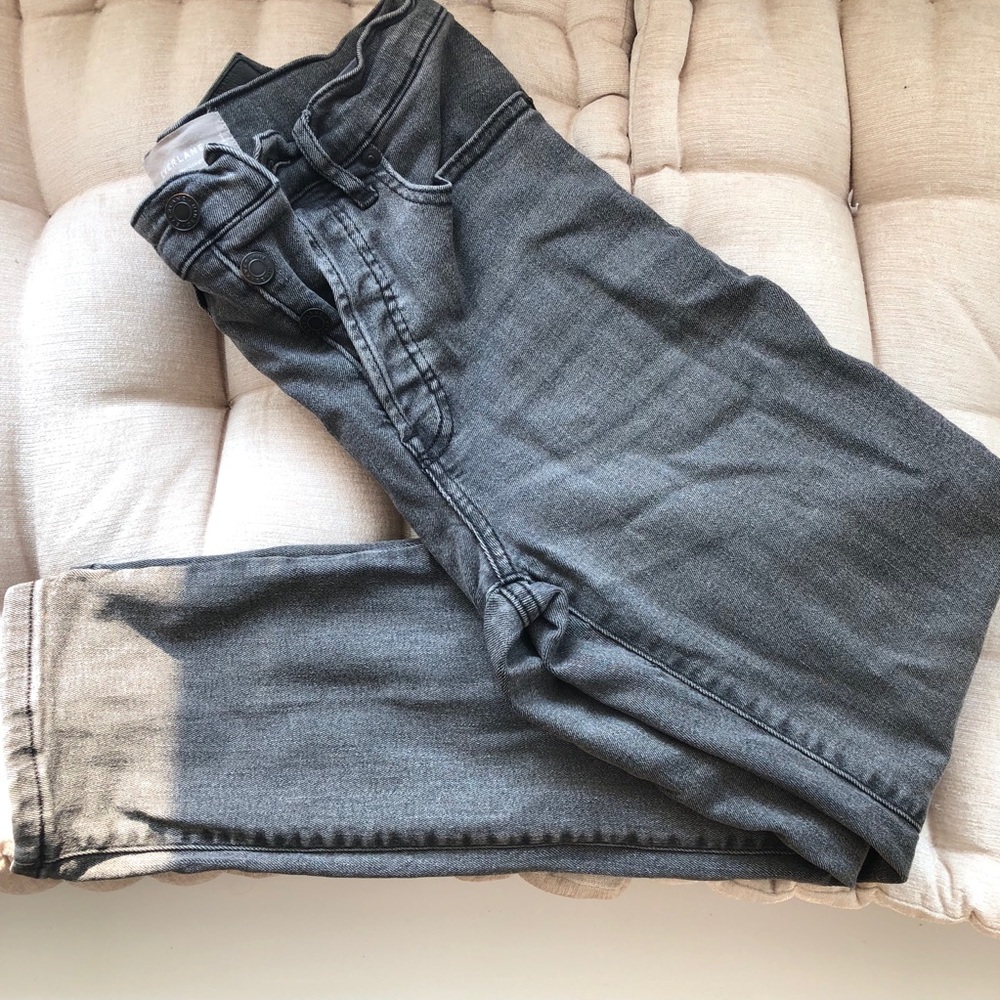 Everlane high rise straight gray jeans 26 ankle
